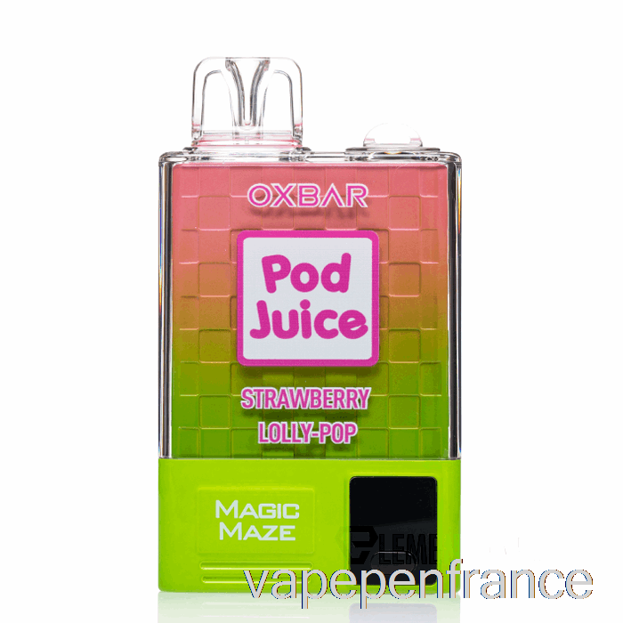 Oxbar Magic Maze Pro 10000 Sucette Jetable Aux Fraises Pop - Stylo Vape à Jus De Pod